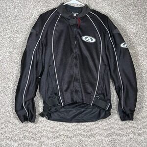 AGV Sport Motorcycle Jacket Mens Small Armor Padding Black Mesh Biker Riding